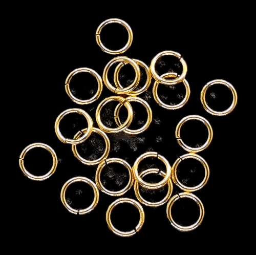 24kt Gold Plated 925 Silver 5mm Jump Rings