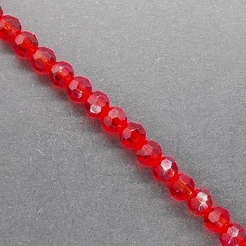 Chinese 4mm Round Crystals - Light Siam