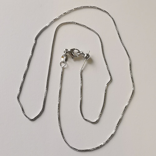 Adjustable fine chain - Rhodium plated